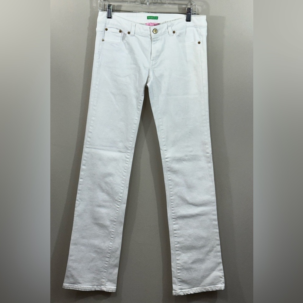 Lilly Pulitzer Women's Crisp White Straight Leg Jeans